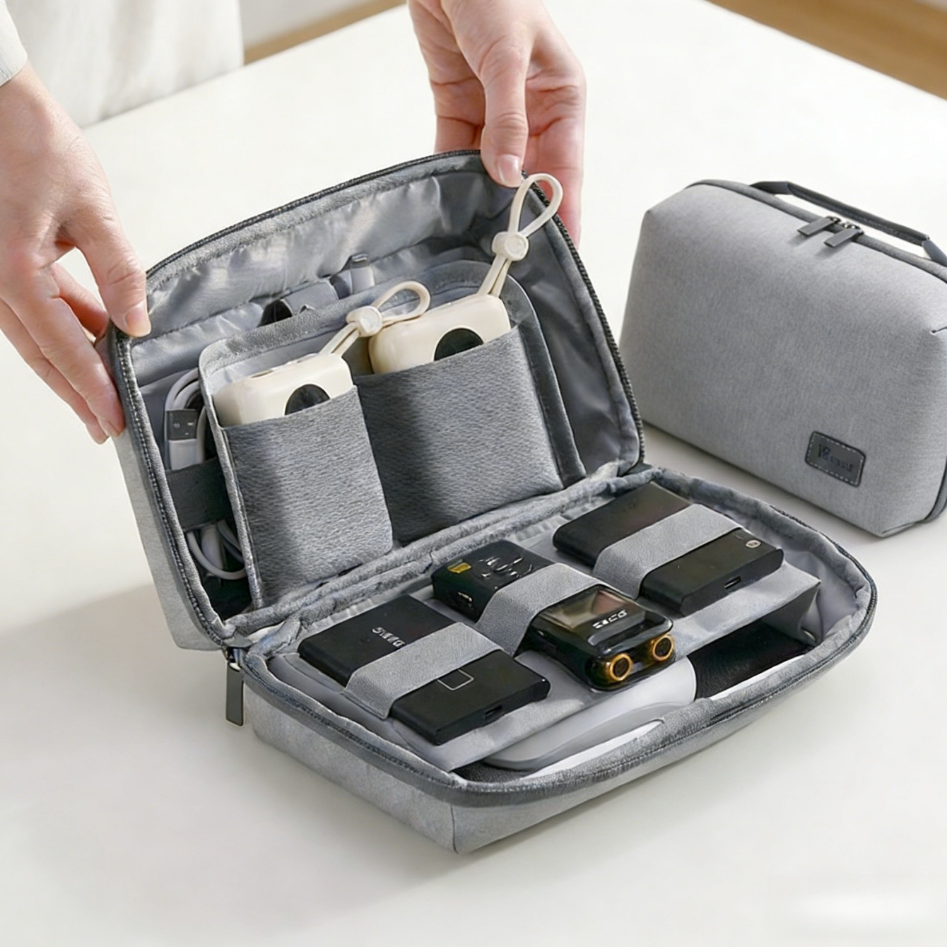 Tech Accessories Travel Organizer Pouch - 1Pc Electronics Organizer Travel Case, Water