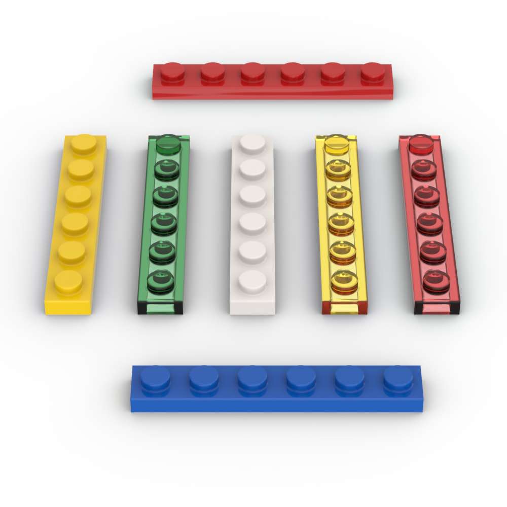 MOC 10PCS Plate 3666 1X6  Buil - Tech Accessories For Kids review and price