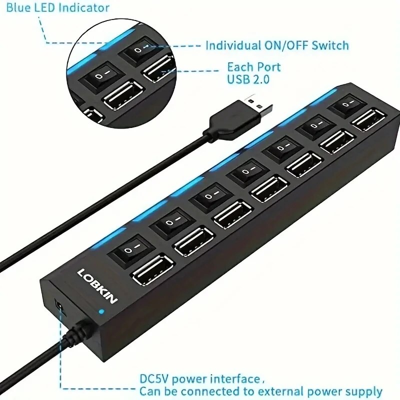 High Speed 4/7 Ports USB HUB 2 - Usb Hub 7 Port review and price
