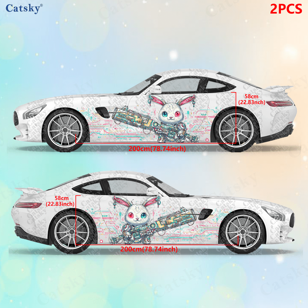 2pcs Cyberpunk Line Tech Bunny - Tech Accessories Gifts review and price