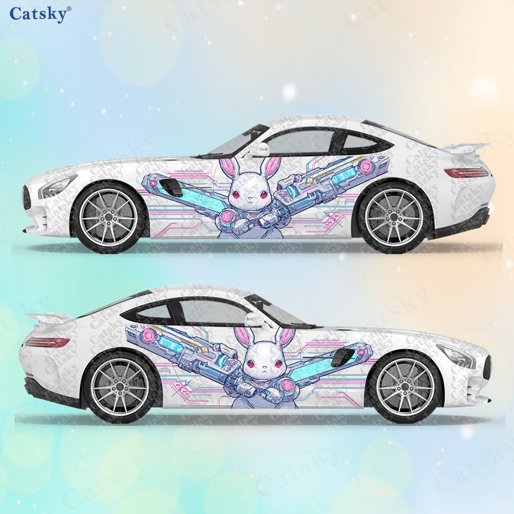 2pcs Cyberpunk Line Tech Bunny - Tech Accessories Gifts review and price