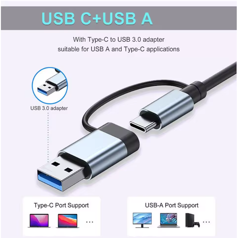 5/7/8 Ports USB A C Hub Concen - Usb Hub 7 Port review and price
