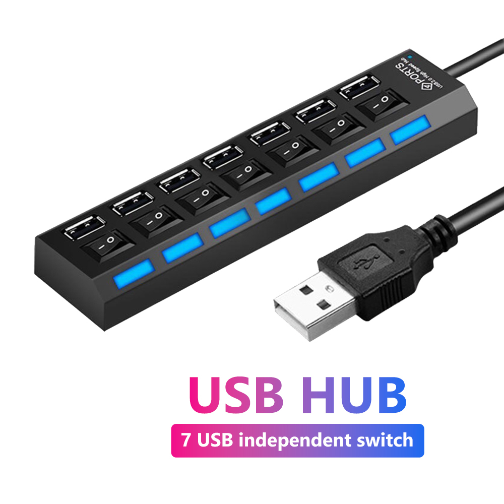 USB 2.0 Hub Multi USB Splitter - Usb Hub 7 Port review and price