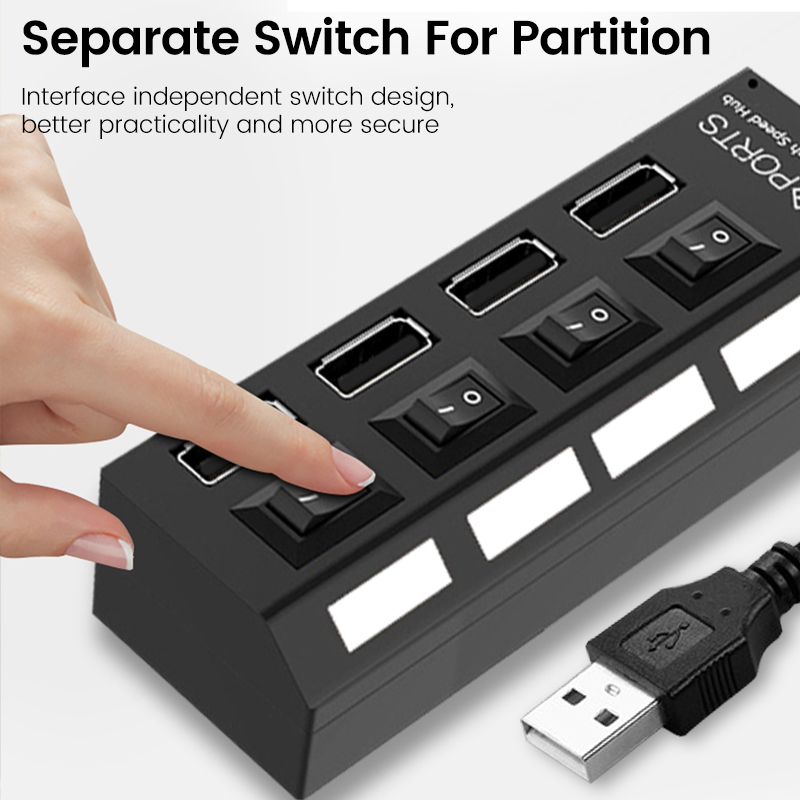 USB 2.0 Hub Multi USB Splitter - Usb Hub 7 Port review and price