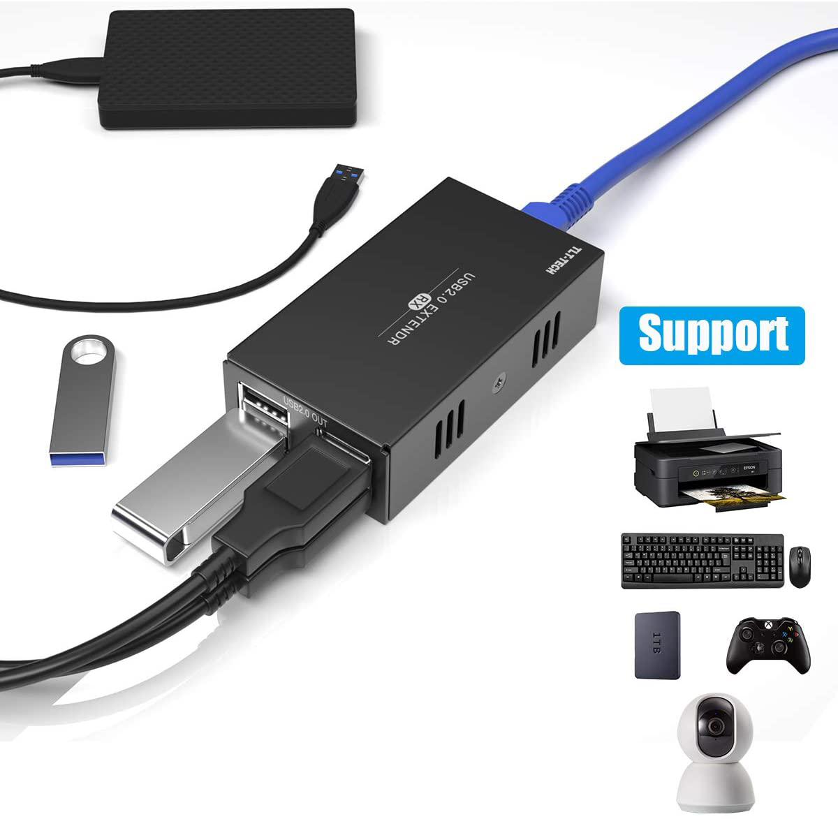 USB 2.0 Extender with 4 Port U - Usb Hub 7 Port review and price