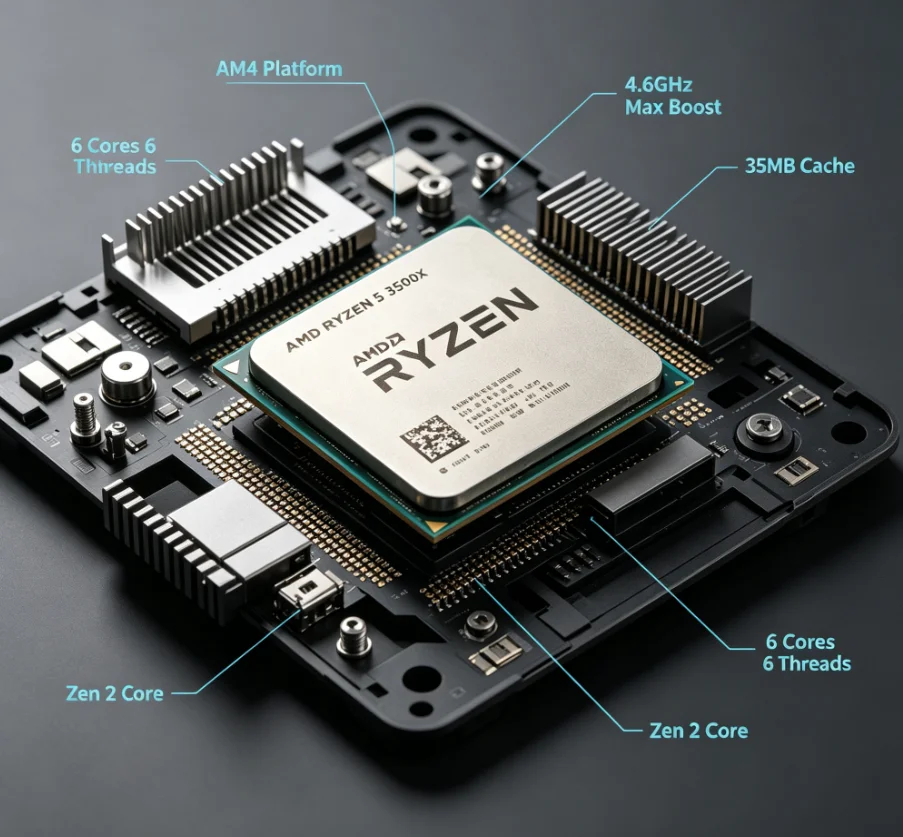 AMD Ryzen 5 3500X AM4 Desktop  - Amd Cpu Ryzen 5 review and price