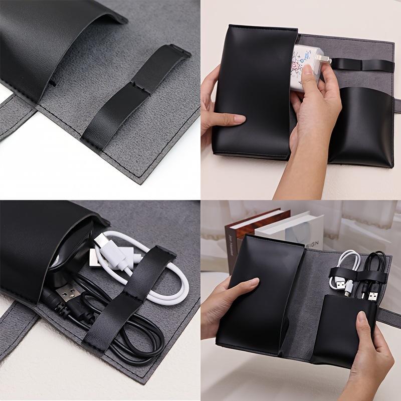1PC PU Leather Multi-Compartme - Tech Accessories Travel Organizer Pouch review and price