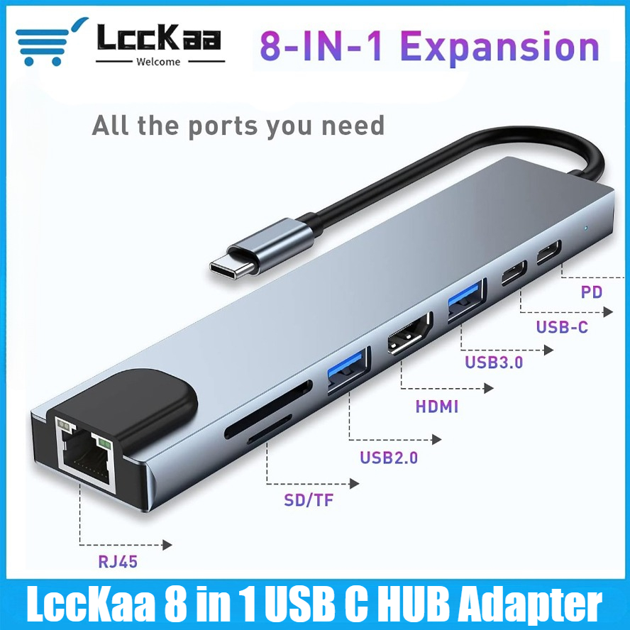 USB C Hub 8/7 in 1 4K HDMI Ada - Usb Hub 7 Port review and price