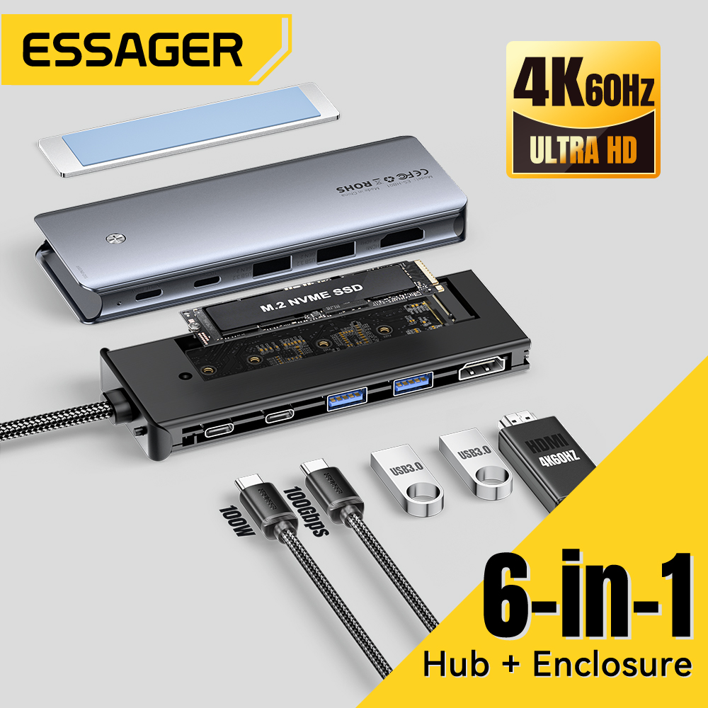 Essager USB C Hub With M.2 SSD - Usb Hub 7 Port review and price