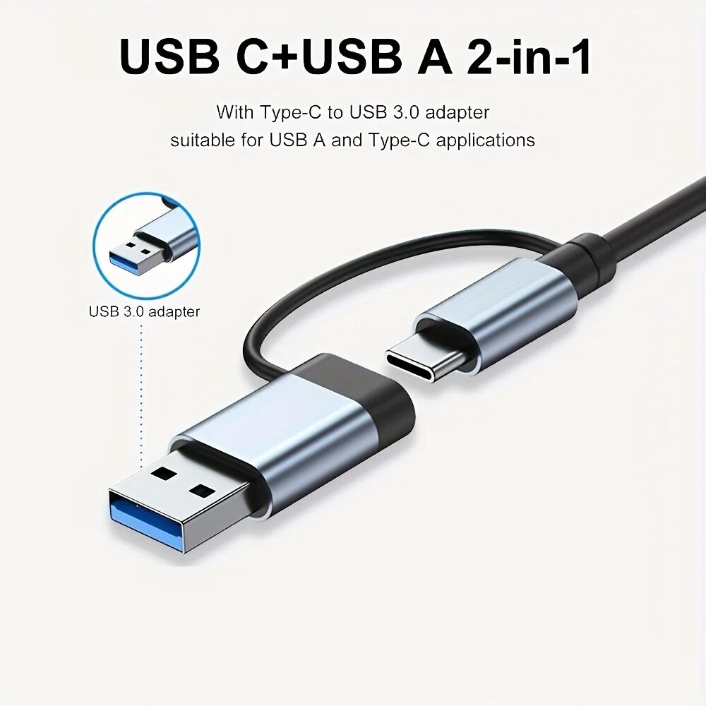 2 In 1 USB3.0 Hub 7 Port Type  - Usb Hub 7 Port review and price